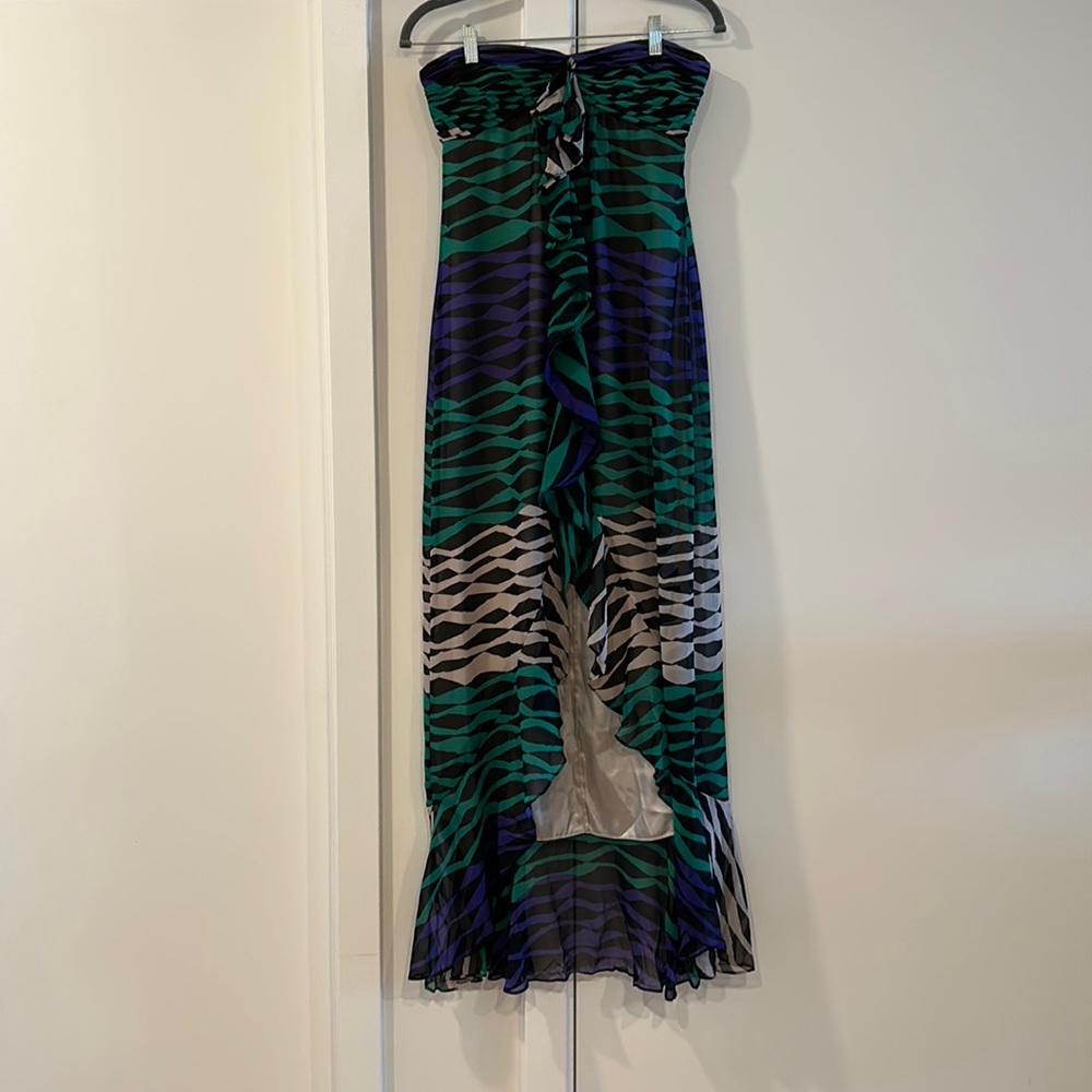 NWT BCBG Strapless silk dress